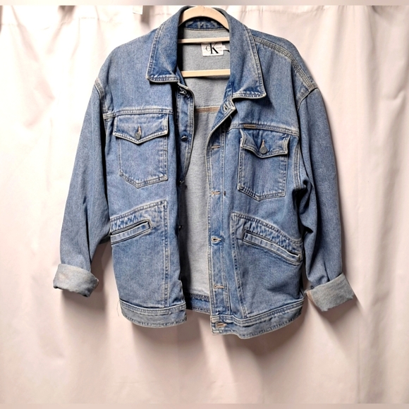 Women's Vintage Calvin Klein Denim Jacket Size M - Picture 2 of 5